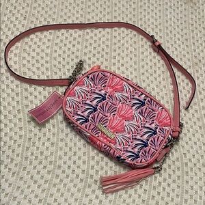 NWT Simply Southern Scallop Chaincross Pink and Blue Women's Crossbody Bag